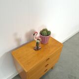 Commode en placage avec poignées rondes de Suède