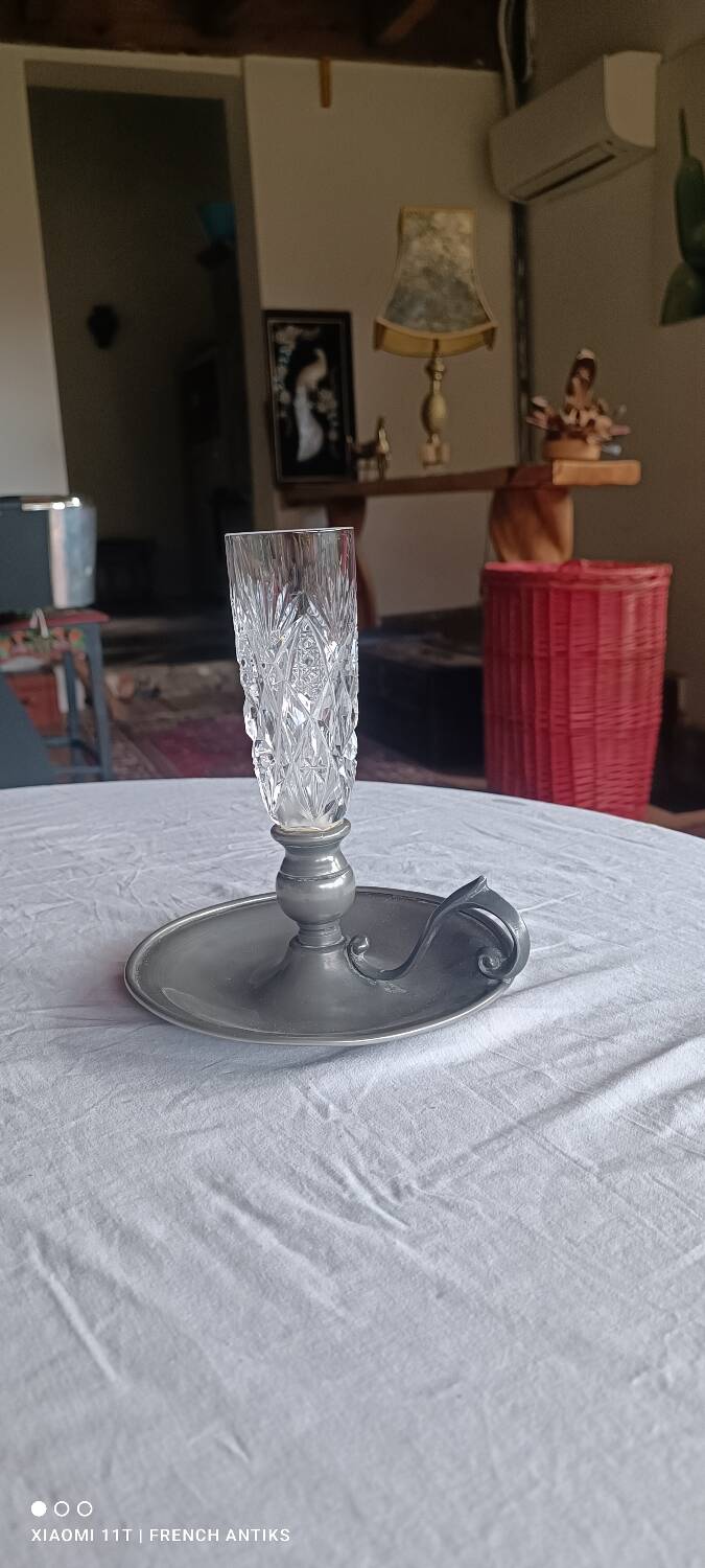Saint Louis crystal candlestick, Florence model