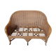 Banquette rotin 2 places vintage