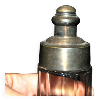 La Parfaite SGDG sugar shaker in glass and silver-plated Art Deco metal