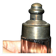La Parfaite SGDG sugar shaker in glass and silver-plated Art Deco metal