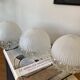 3 antique glass globes for wall lamp chandelier