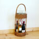 Porte-bouteilles bar vintage en osier