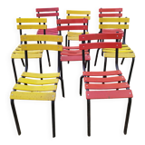 Vintage bistro metal chairs