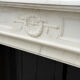 Louis XVI style fireplace in white Carrara marble circa 1880
