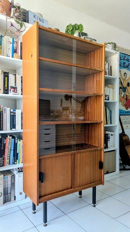 Display cabinet/ Scandinavian vintage bookshelf 1960s