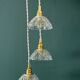 Vintage triple suspension lampshade in cut glass - tableware collection