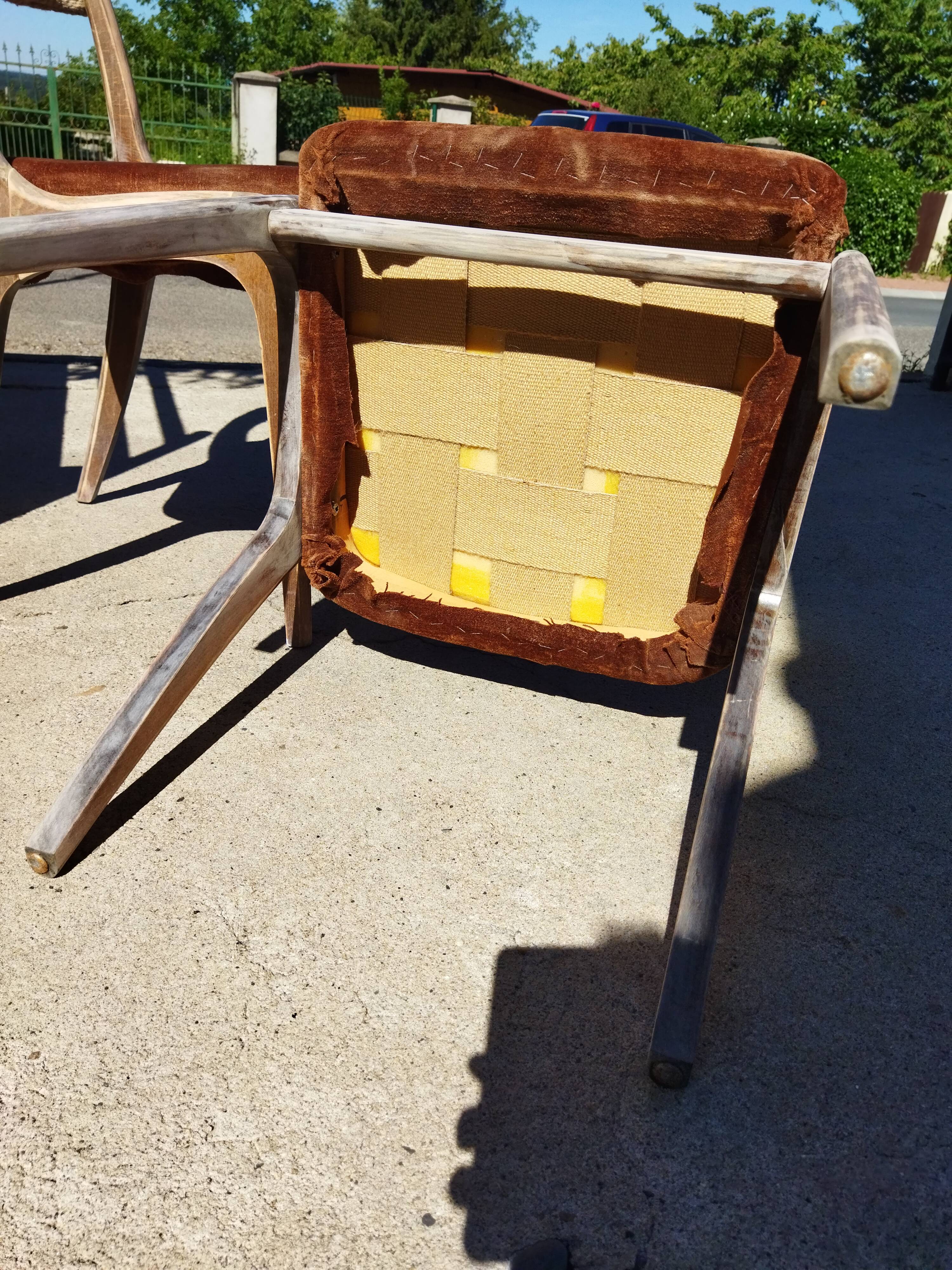 Pair of Baumann gondola chairs