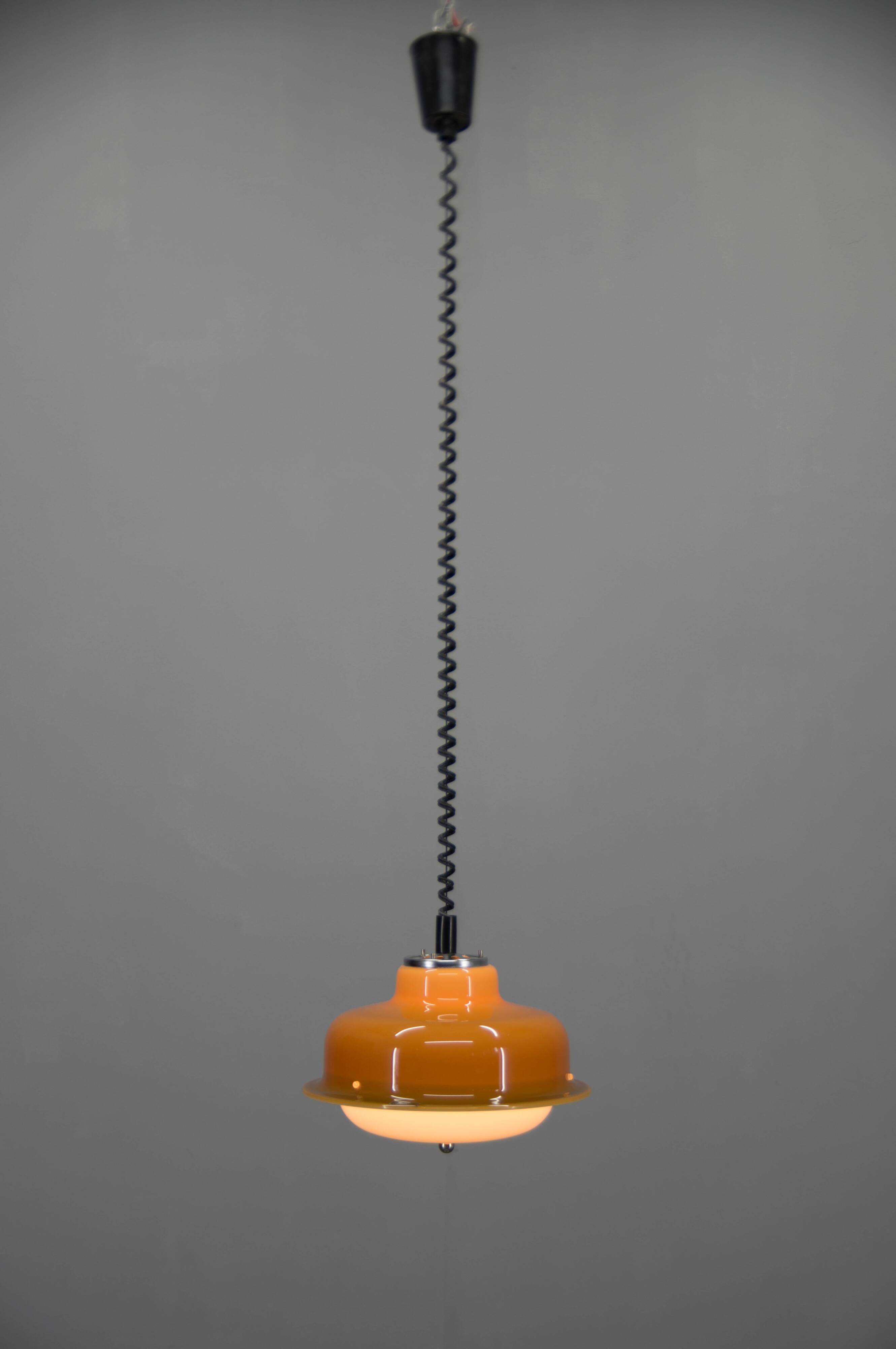 Mid Century Adjustable Pendant Meblo, Harvey Guzzini, Italy, 1970s