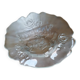 Vintage glass salad bowl