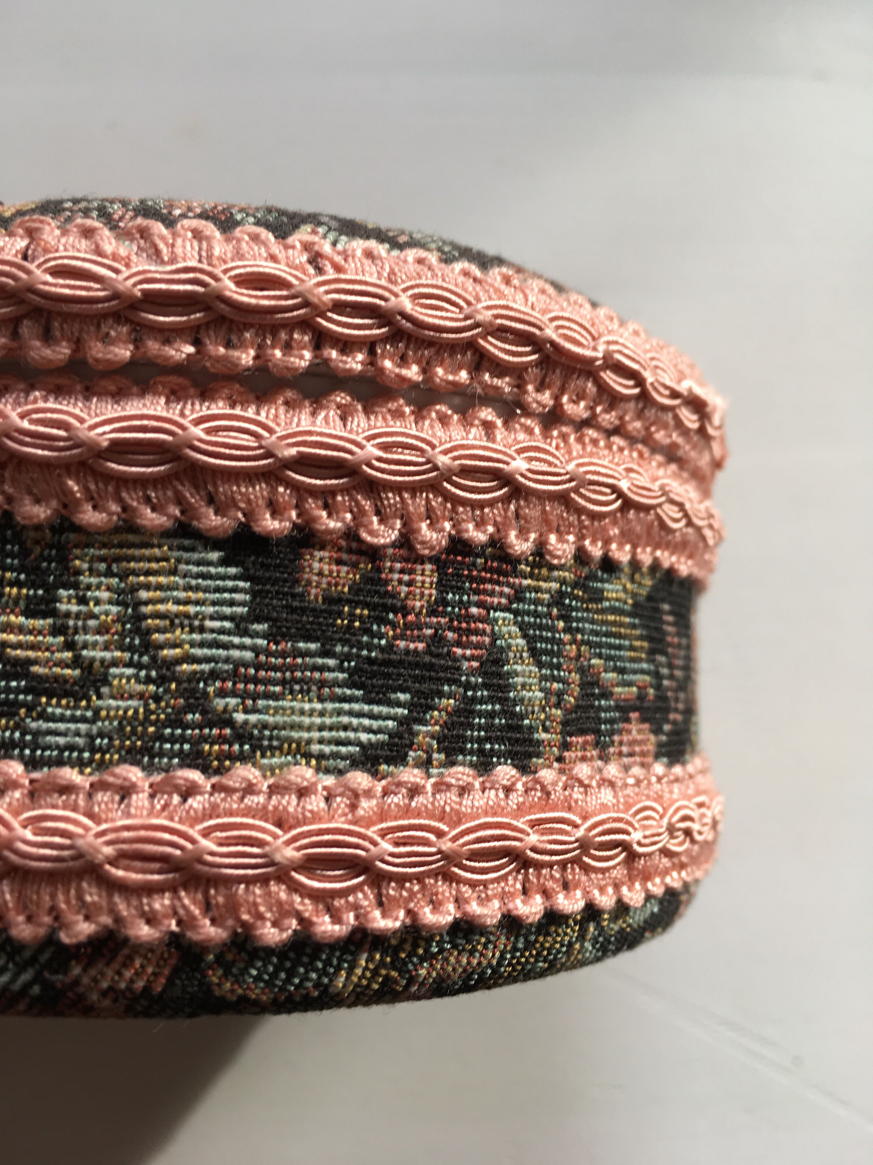 Jewelry box decorated with floral fabric