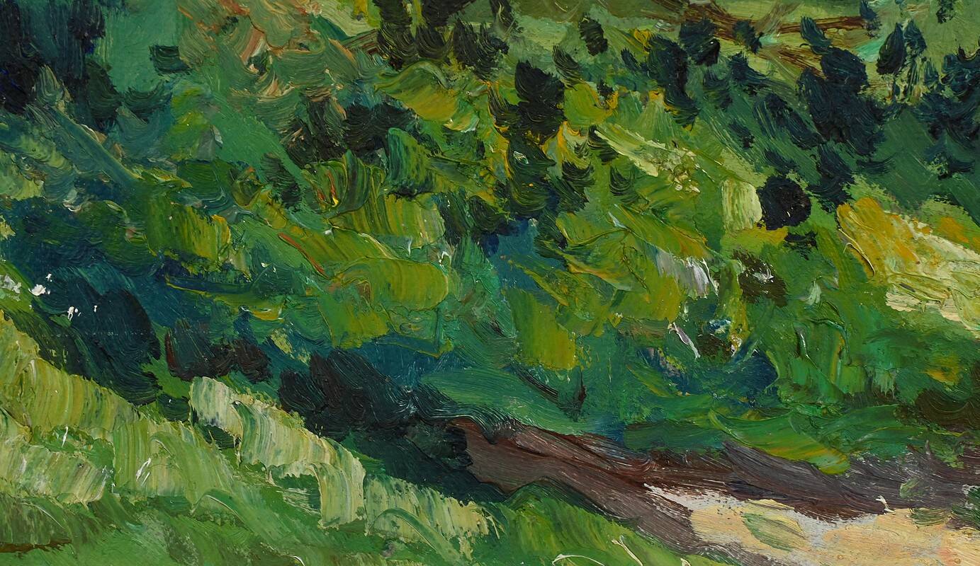 Oil on Canvas "The Bell Tower" – Late 19th Century