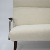 Canapé Danemark années 1960 bouclé beige