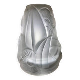 Set of 3 Art Deco glass paste tulips signed Degué