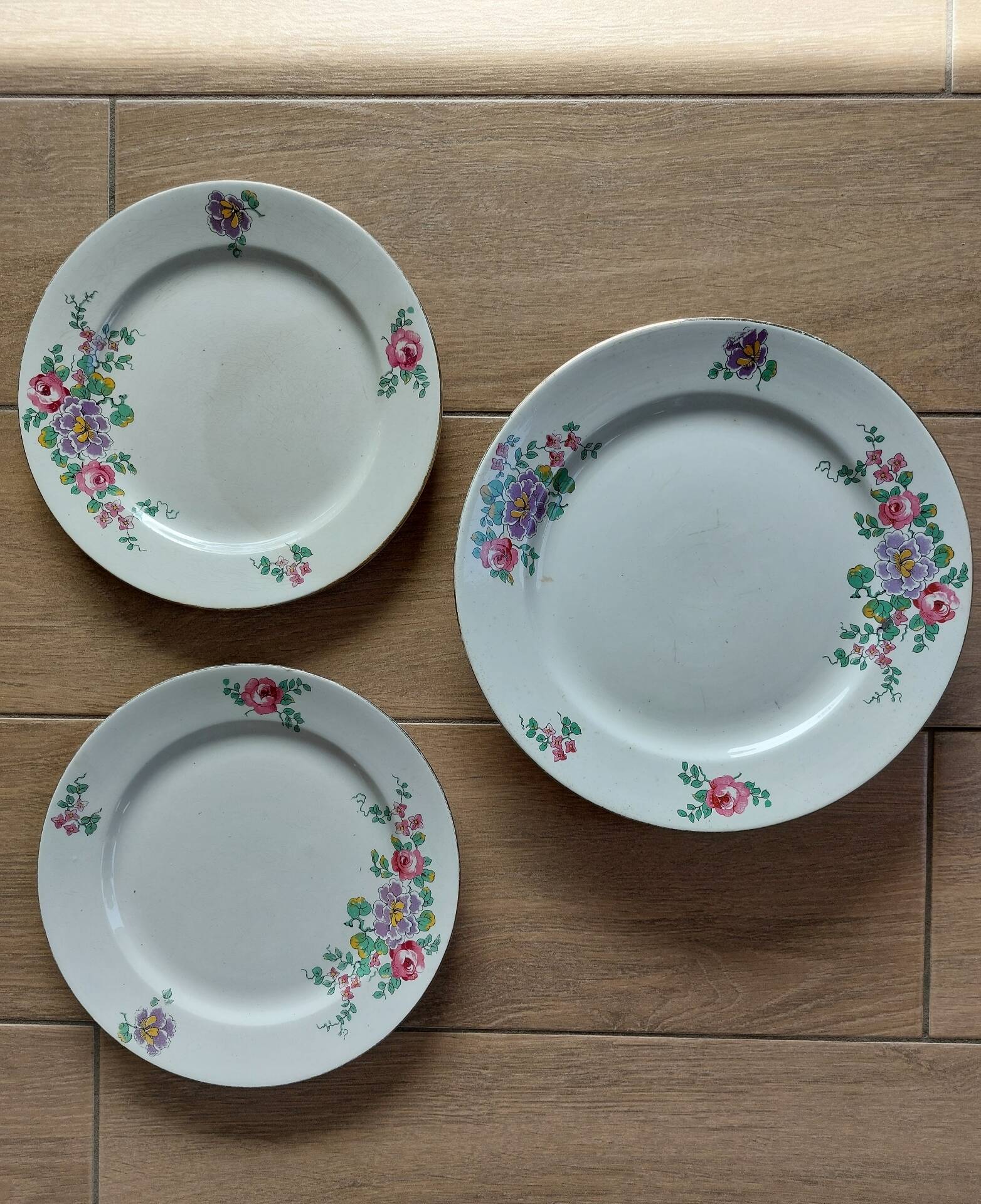 Assiettes faïence Sarreguemines