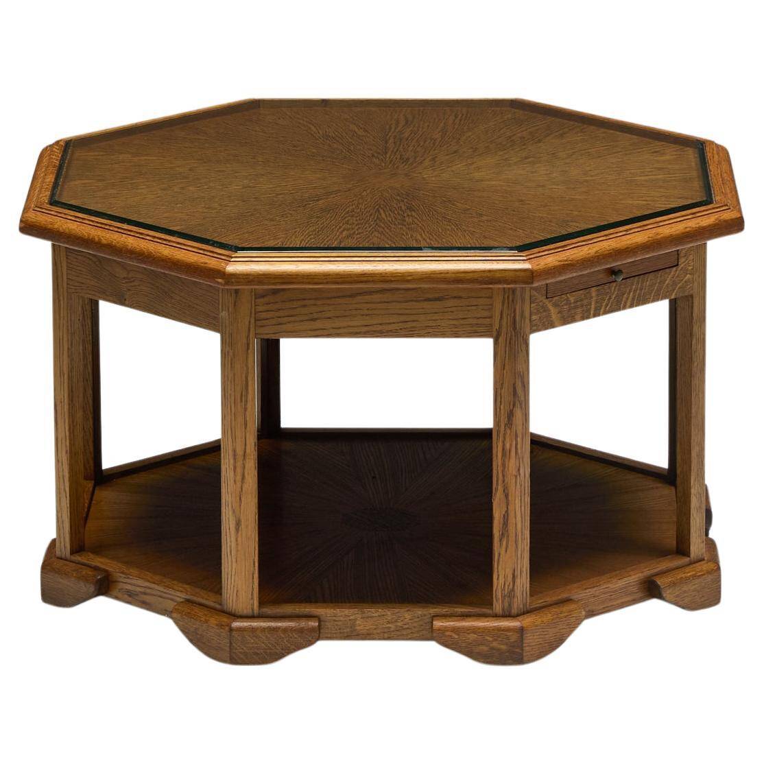 Octagonal Art Deco coffee table, France, 1930s