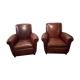 Club armchairs with straight backrest