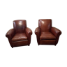 Club armchairs with straight backrest