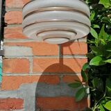 Suspension lamp globe granite glass and gilding, art deco style 30s