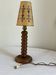 Vintage turned wooden lamp, in the style of Charles Dudouyt.