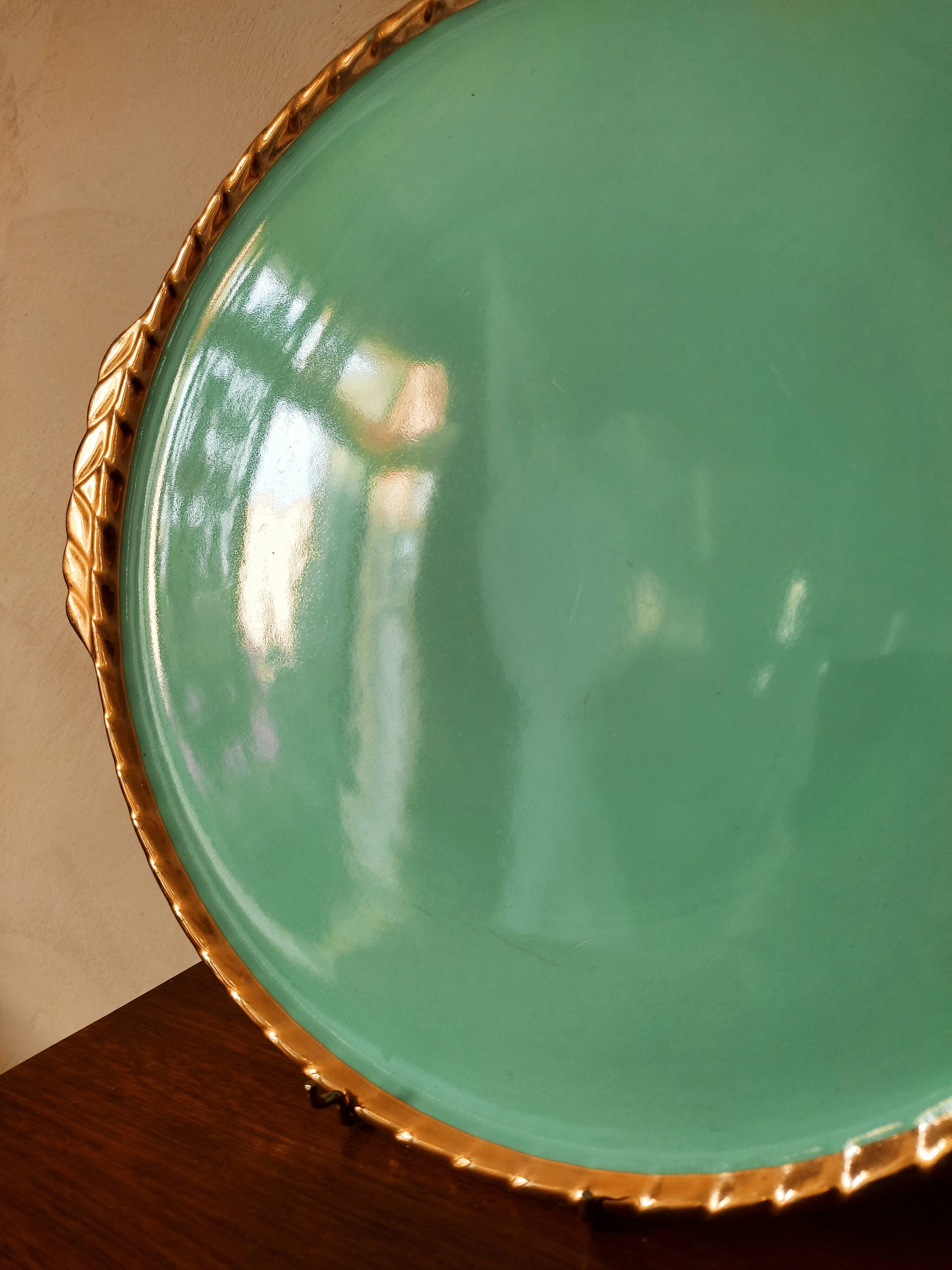 Pie dish in faience by Salins