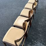 Set of 6 vintage baumann 1970 sled chairs