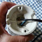 Art Deco style opaline porcelain wall lamp