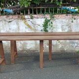 Pair of oak benches 166 cm