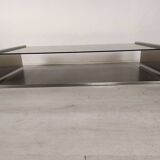 Stainless steel coffee table design Roche Bobois