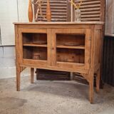 Old glass sideboard on legs