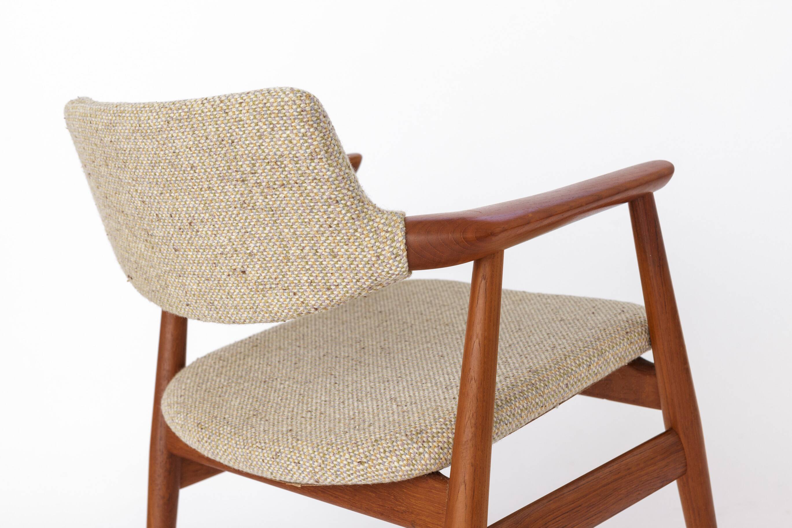 5 Erik Kirkegaard Chairs, 1960s, Vintage, for Glostrup, model GM11, Danish, Teak