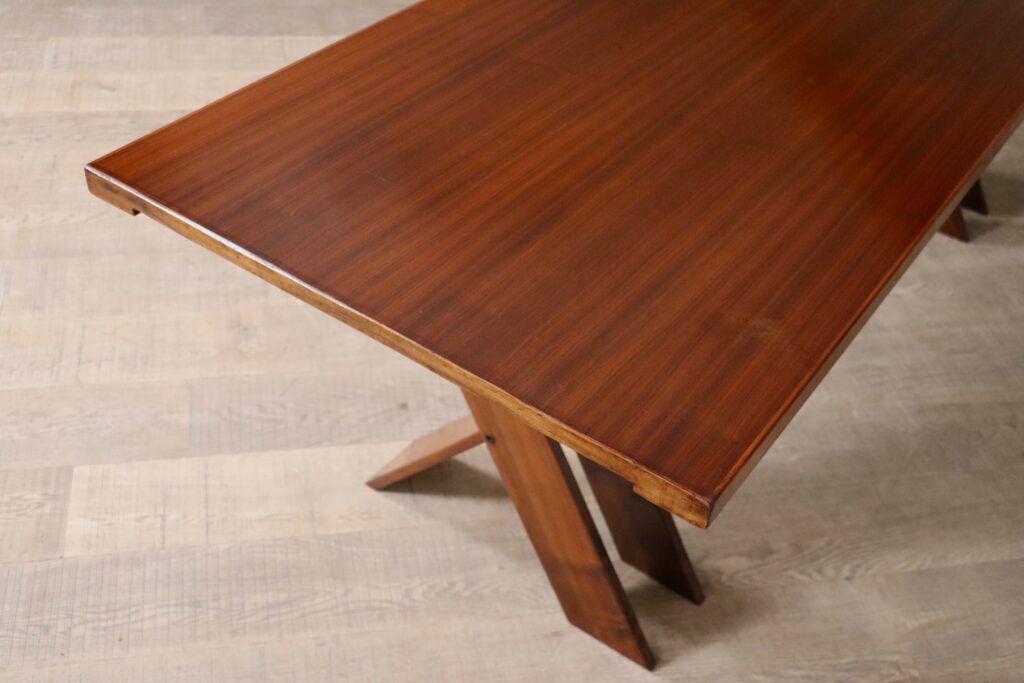 TL58 dining table in walnut by Marco Zanuso for Poggi, Italy 1960s