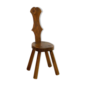 chaise en pin brutaliste