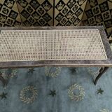 Piano bench in cannage
