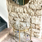 Vintage brass serving trolley