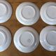 Set of 6 plates to desert Moulin des loups model tablecloth 50s/60s.