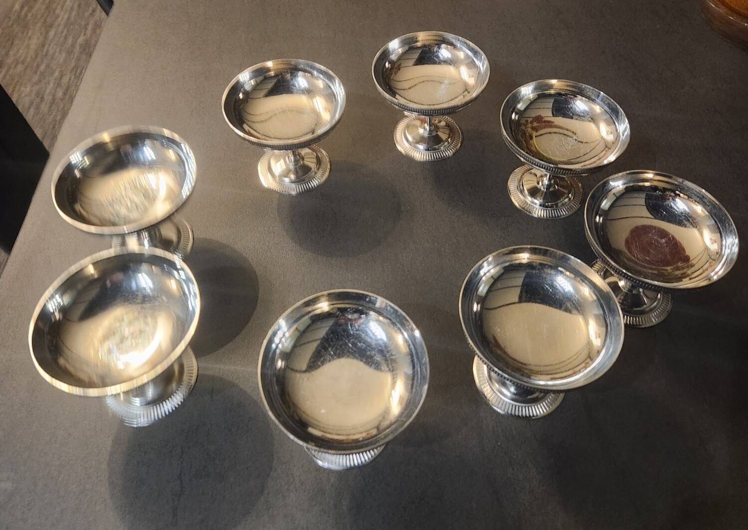 8 stainless steel ice cream cups