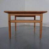 Danish Oak Sofa Table by Niels Bach, 1960s