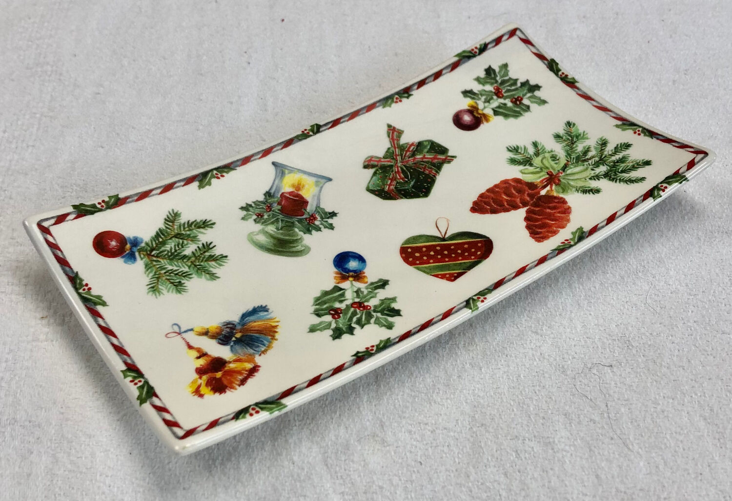 Ravier earthenware tray Gien Noel