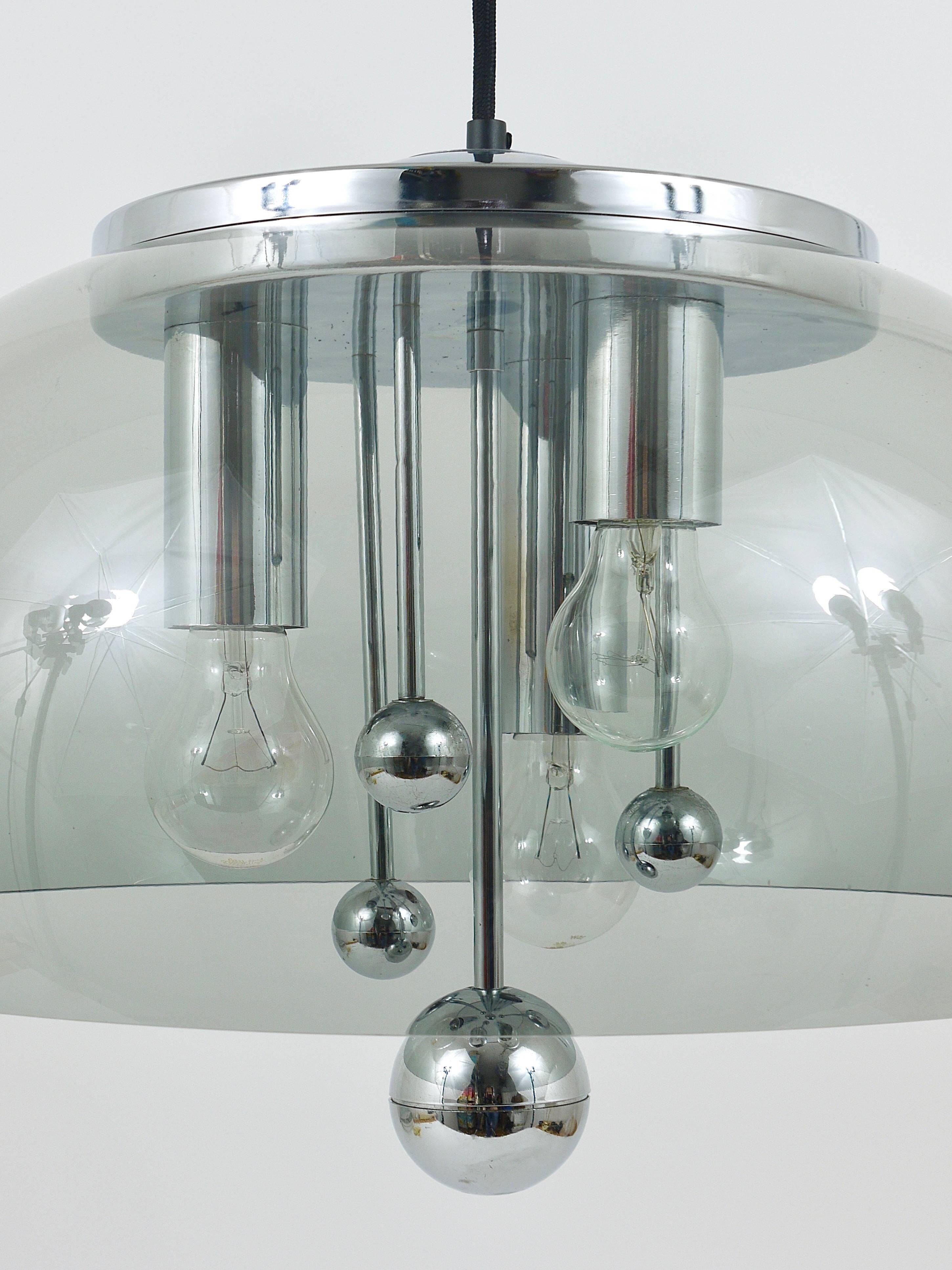 Doria mid-century suspension globe, Germany, 1970s