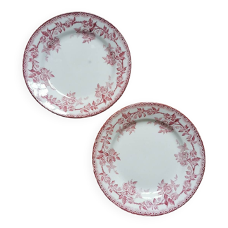 Duo of old HB & Cie flat plates, Paris