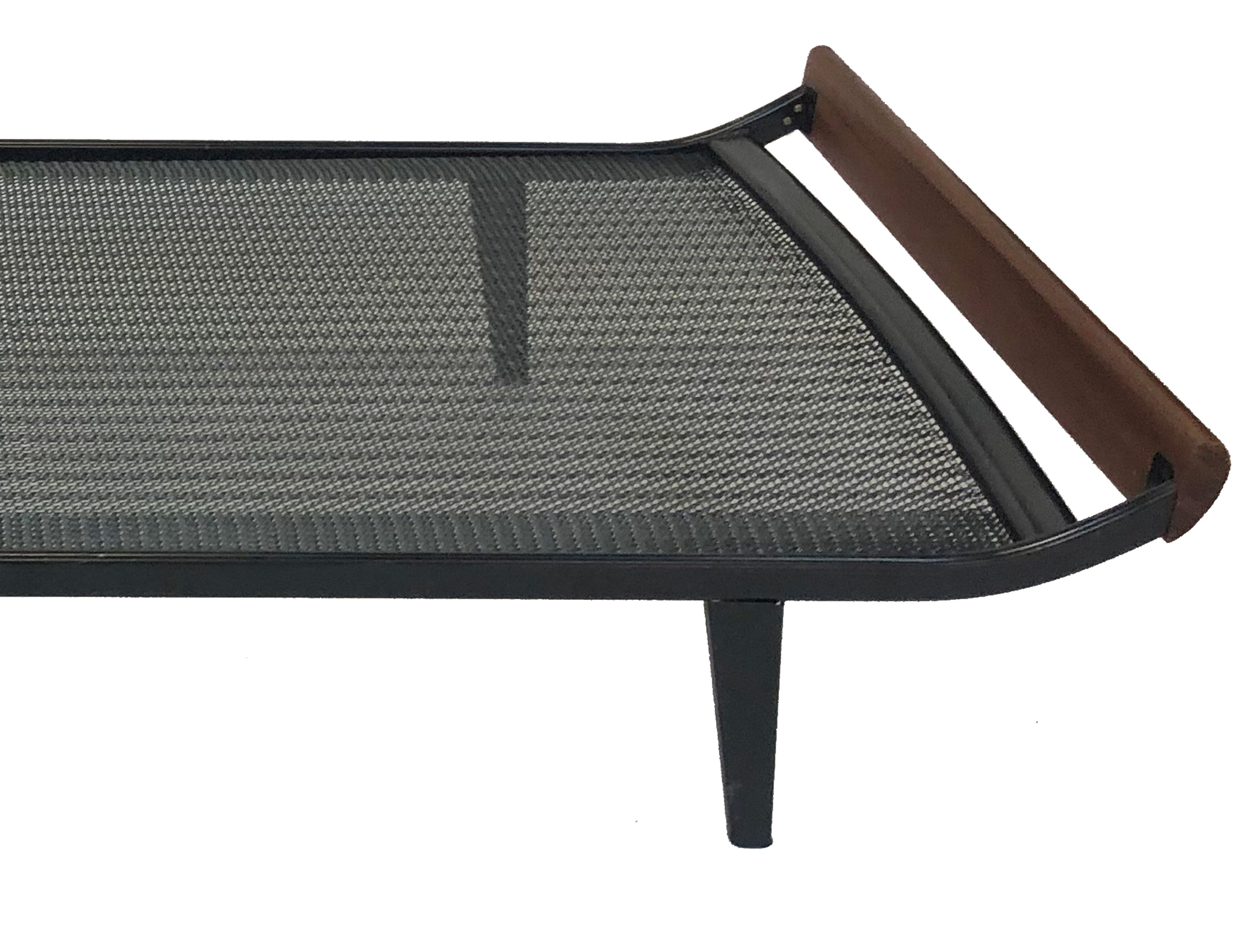 Vintage rest bed Auping Cleopatra bed metal teak dick Cordemeyer