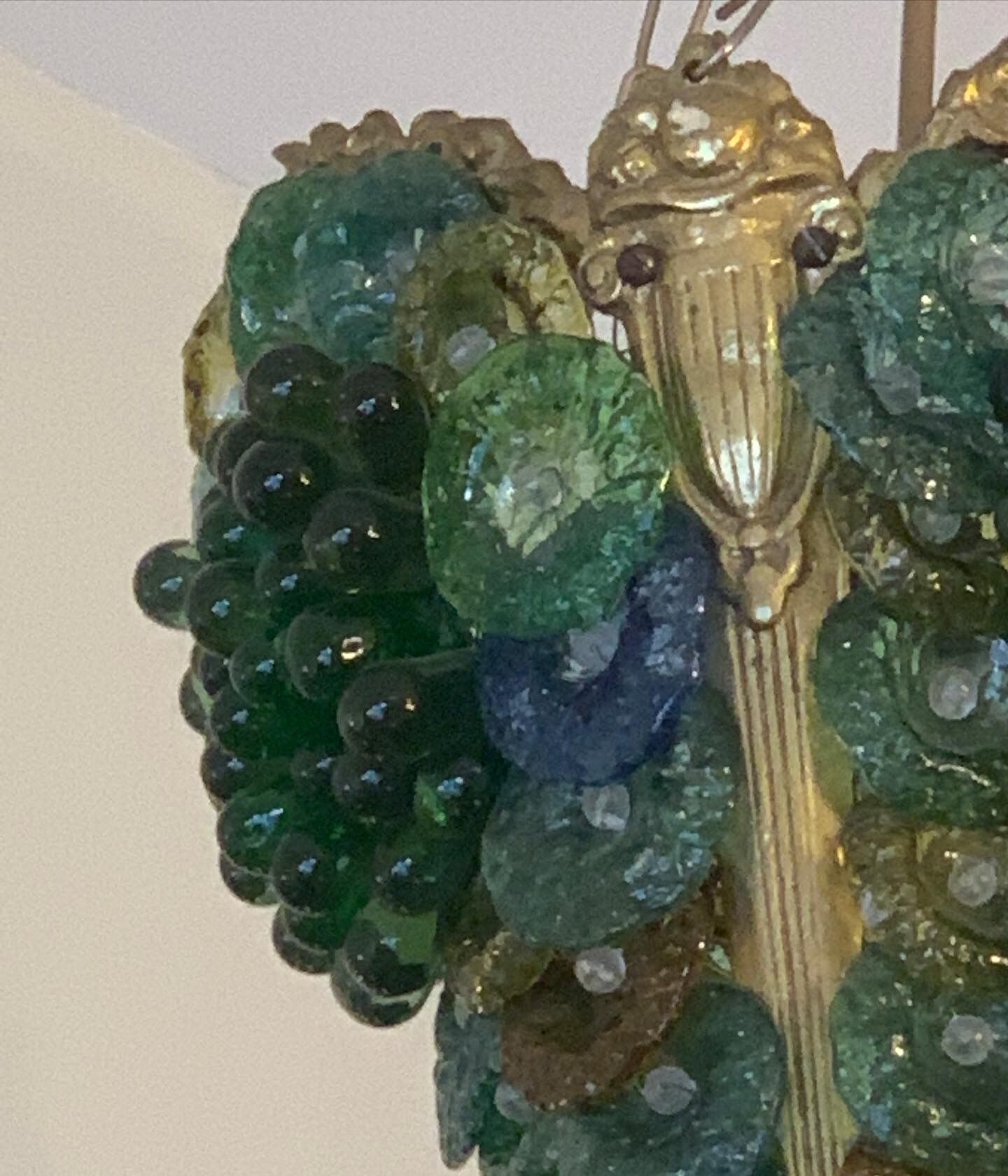 Chandelier in Italian glass paste Murano art deco