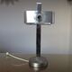 Space age lamp in brushed metal and chromed metal 1970
