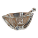 Large Daum crystal mortar