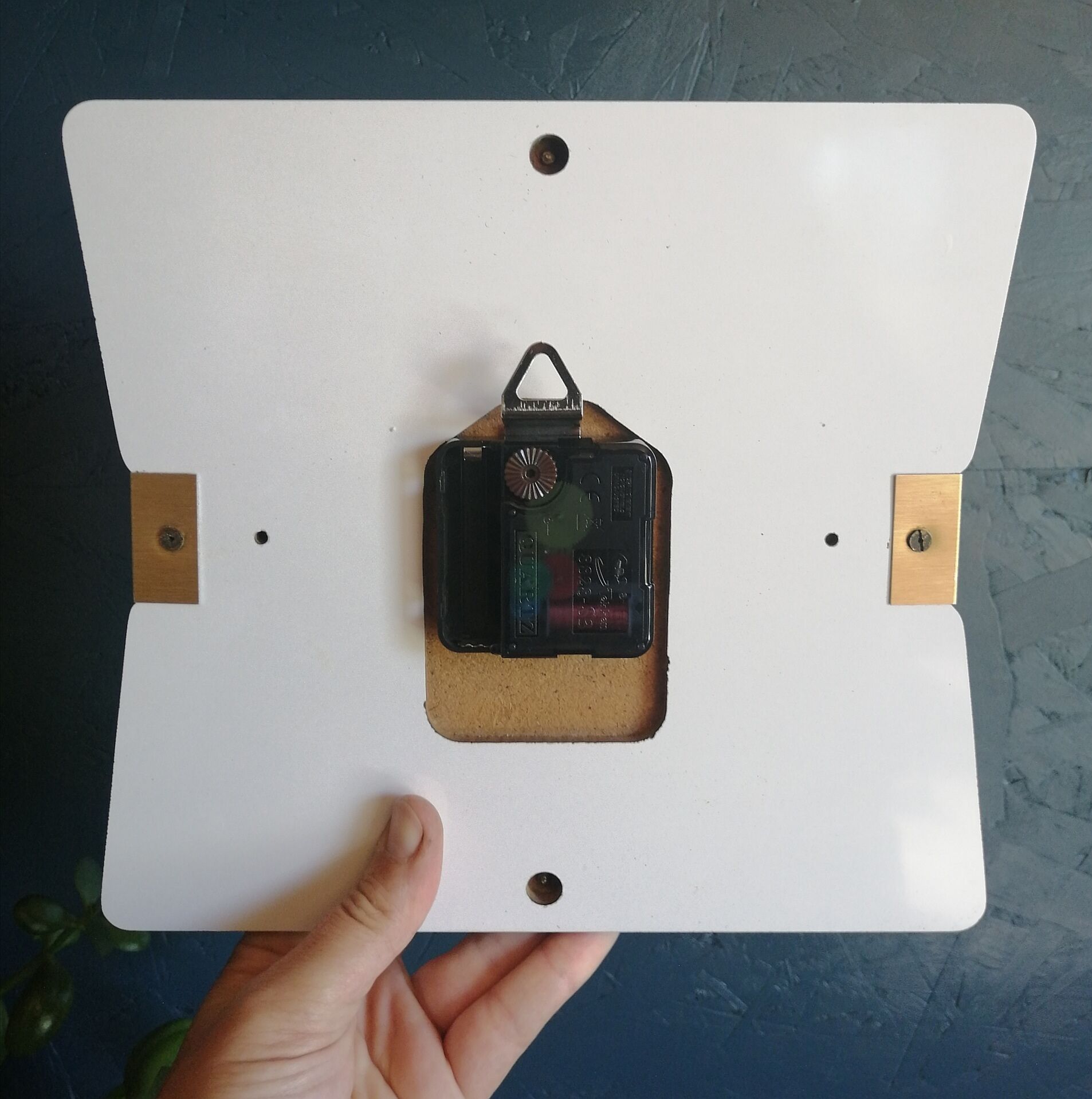 Vintage clock golden silent wall clock "Jaz black green ochre"