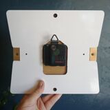 Vintage clock golden silent wall clock "Jaz black green ochre"