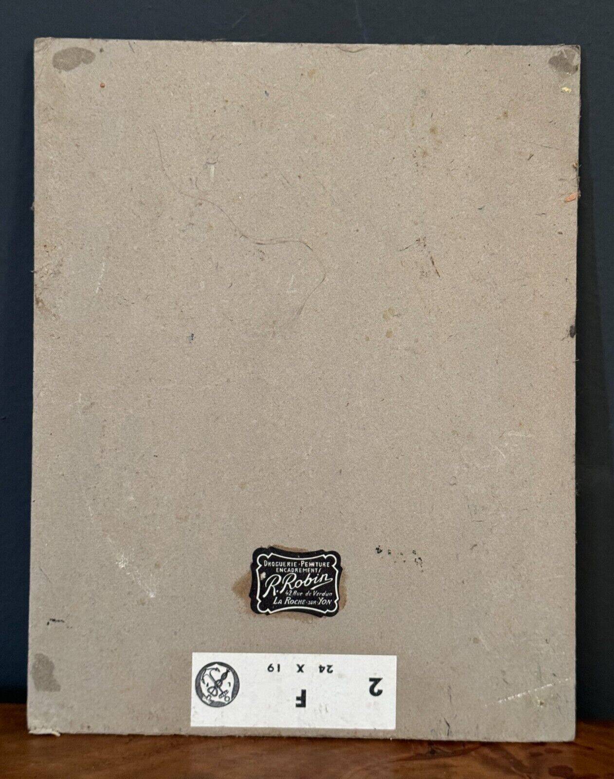 Oil on cardboard by JP Ducas Ducos still life with flowers 20th century