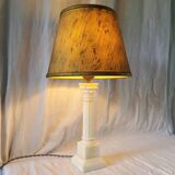 Lampe italienne en albâtre sculpté