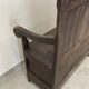 Chest bench in natural wood carved with Gothic motifs